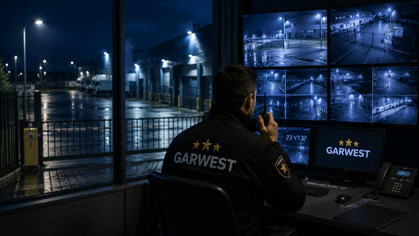 Dispositif de vidéosurveillance protégeant un bâtiment